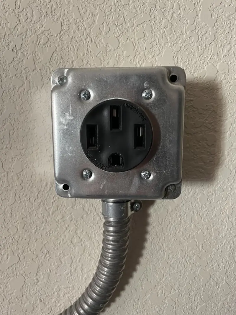NEMA 14-50 outlet installed for Smart Home Electrical in Crowley